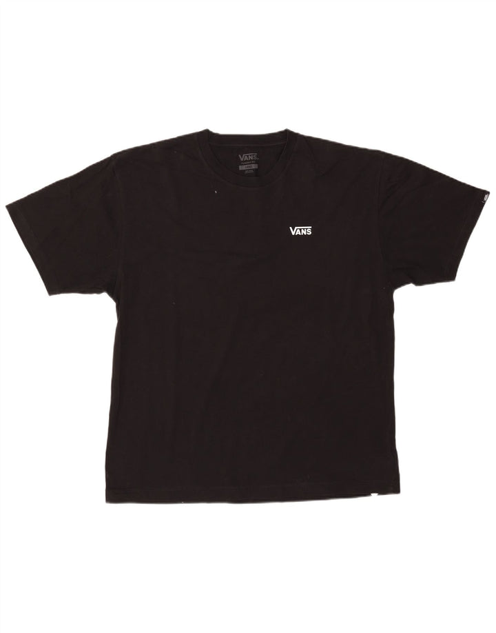VANS Mens Classic Fit T-Shirt Top Large Black Cotton