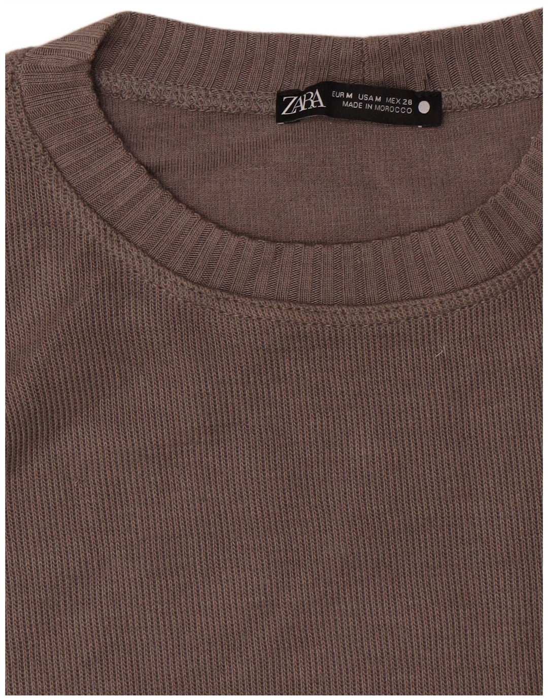 Zara Womens Oversized Top Long Sleeve UK 14 Medium Brown