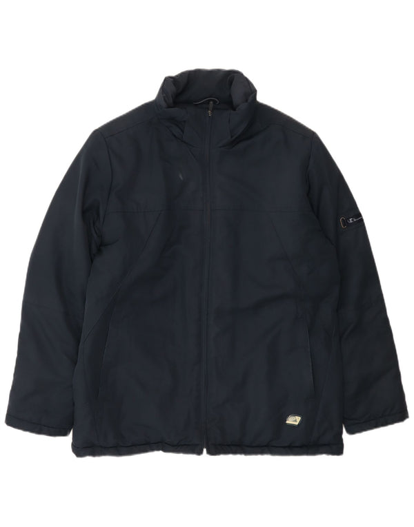 Champion Mens Windbreaker Jacket UK 36 Small Navy Blue Polyester