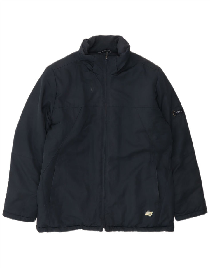 Champion Mens Windbreaker Jacket UK 36 Small Navy Blue Polyester