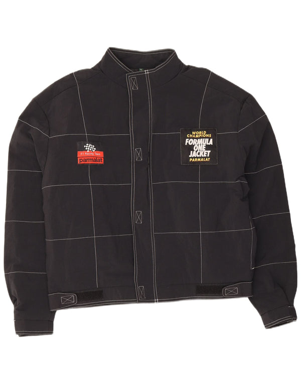 Parmalat Mens Formula One Graphic Racer Jacket UK 42 XL Black Nylon