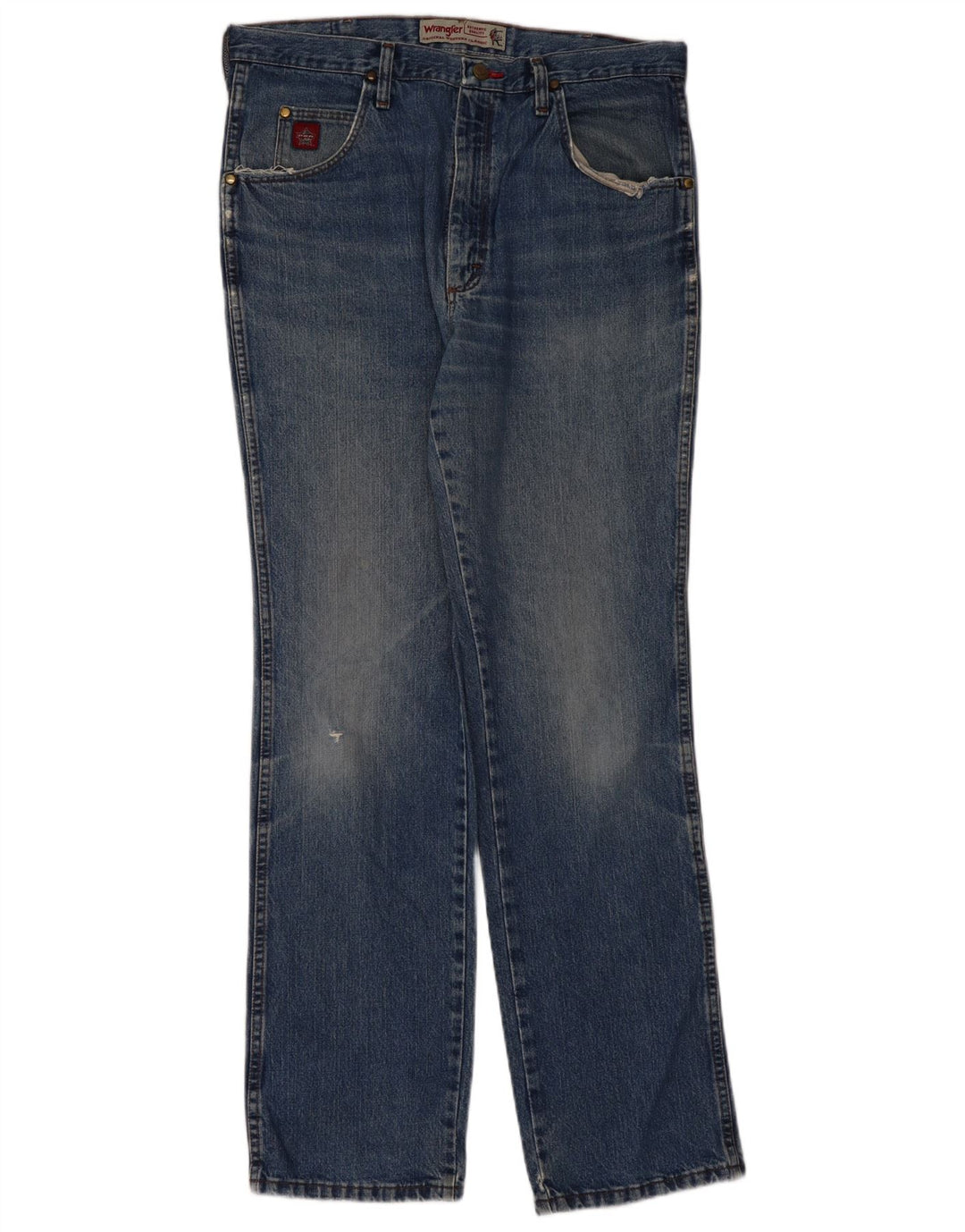 WRANGLER Mens Straight Jeans W36 L34 Blue Cotton