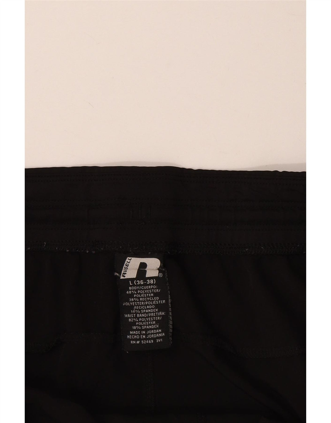 RUSSELL ATHLETIC Mens Dri-Power Sport Shorts Large  Black Polyester