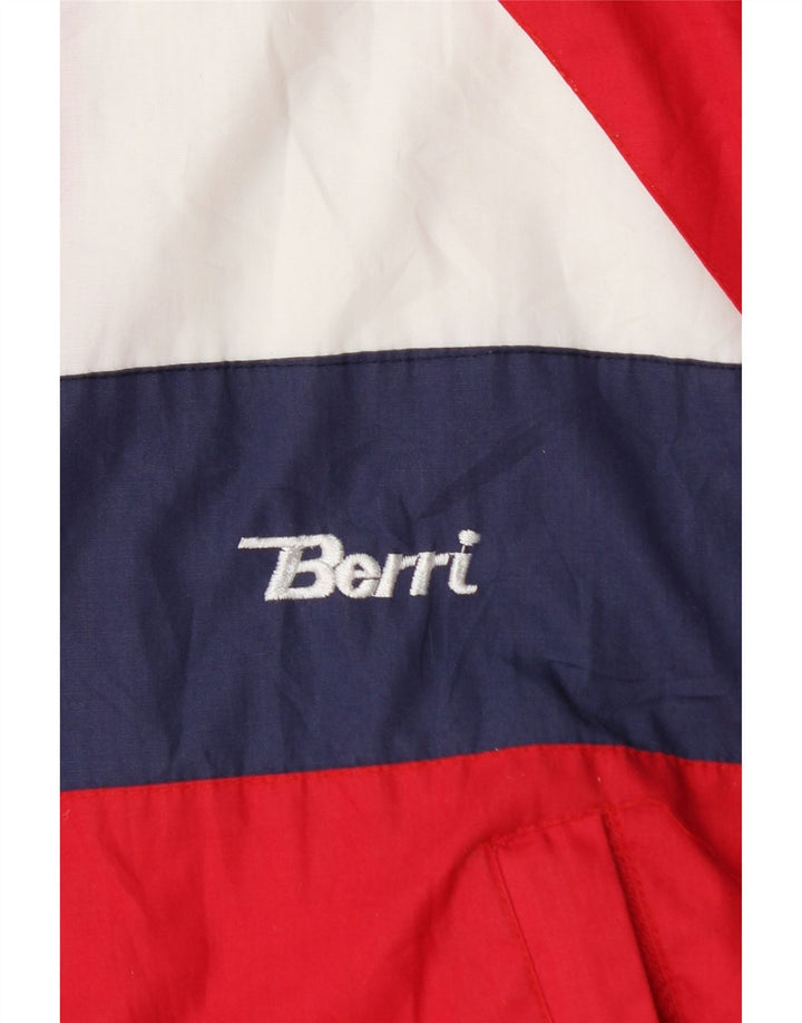 Berri Mens Graphic Tracksuit Top Jacket XL Red Colourblock