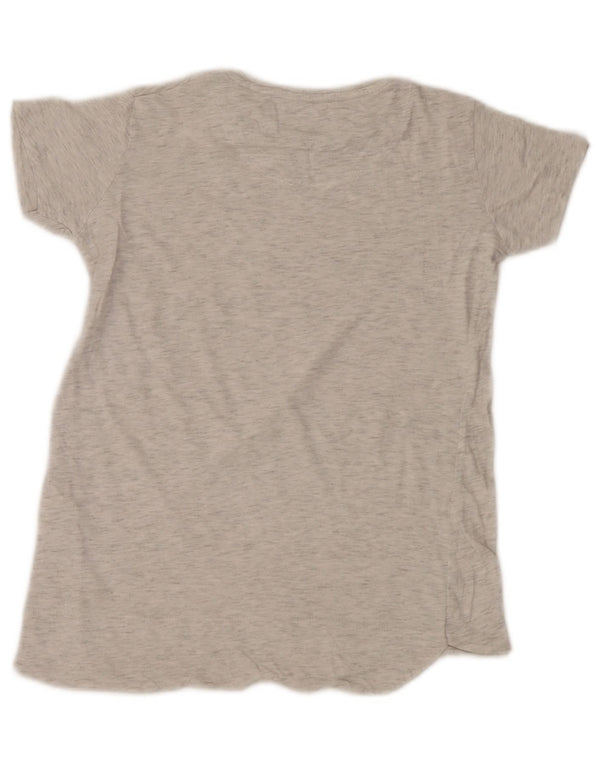 Zara Girls T-Shirt Top 7-8 Years Grey Flecked Cotton