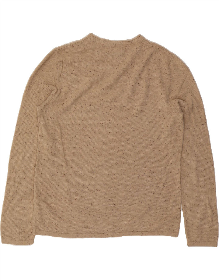 JACK & JONES Mens Crew Neck Jumper Sweater XL Beige Flecked Vintage Jack & Jones and Second-Hand Jack & Jones from Messina Hembry 