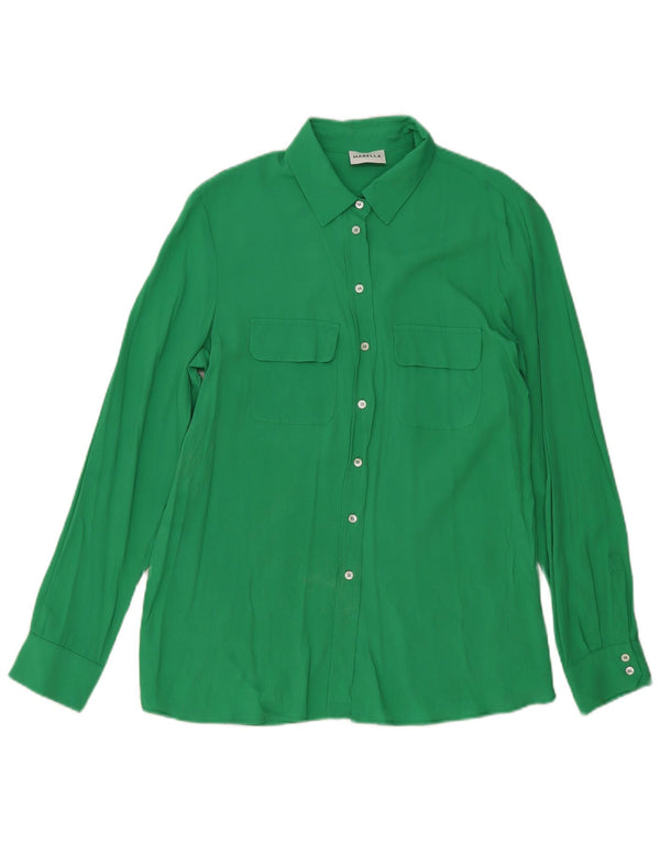 Marella Womens Shirt Blouse UK 16 Large Green