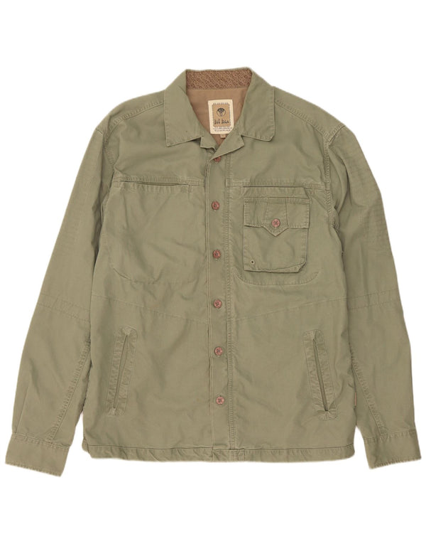 Fat Face Mens Utility Jacket UK 38 Medium Khaki Cotton