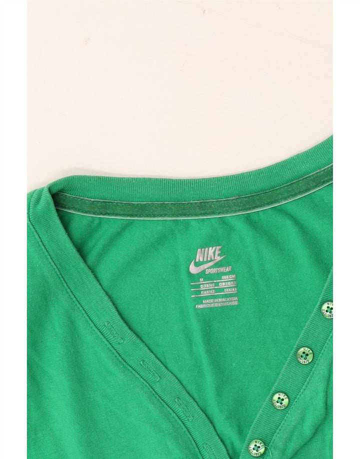 Nike Womens T-Shirt Top UK 12 Medium Green