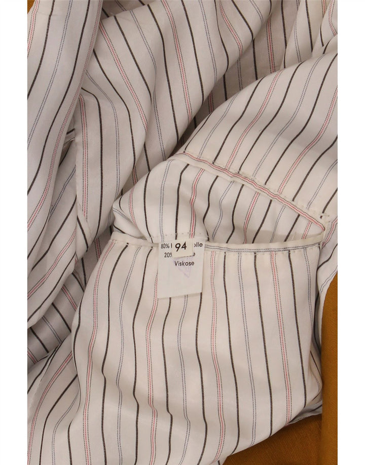 Vintage Mens Double Breasted Blazer Jacket UK 40 Large Yellow Wool