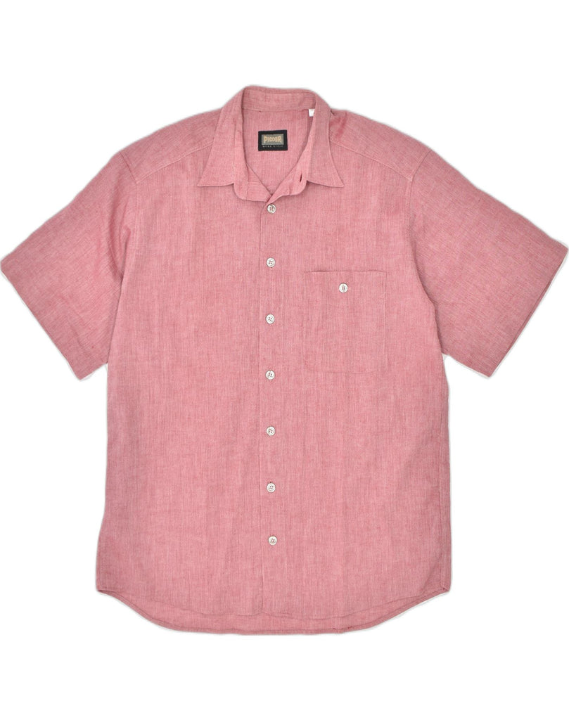 VINTAGE Mens Short Sleeve Shirt XL Pink Cotton | Vintage Vintage | Thrift | Second-Hand Vintage | Used Clothing | Messina Hembry 