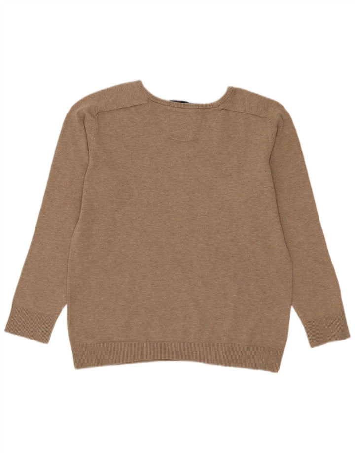 Zara Boys V-Neck Jumper Sweater 9-10 Years Beige