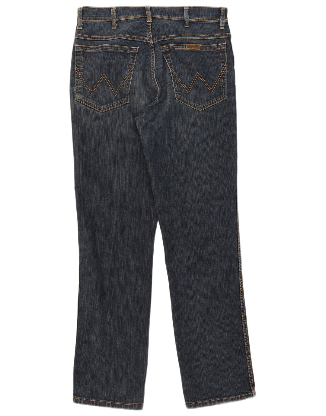 Wrangler Womens Regular Fit Straight Jeans W33 L32 Navy Blue Cotton