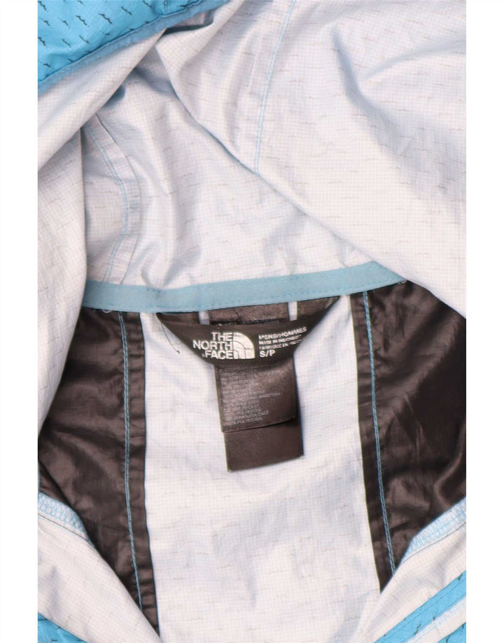 The North Face Mens Hooded Rain Jacket Small Blue Polyester