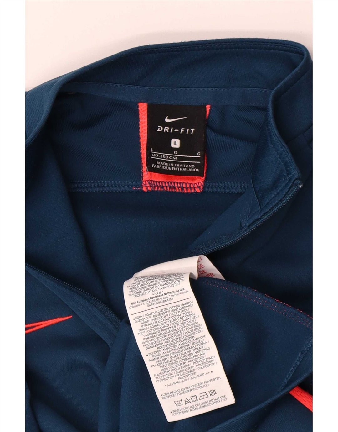 Nike Boys Dri Fit Pullover Tracksuit Top 12-13 Years Large Navy Blue