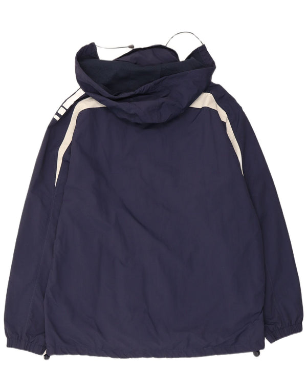 Asics Mens Venice Marathon Hooded Rain Jacket UK 44 2XL Navy Blue Nylon