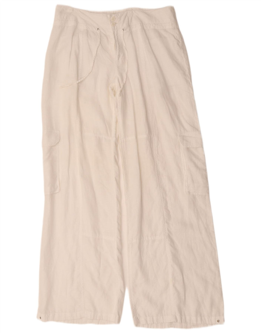 Calvin Klein Womens Wide Leg Cargo Trousers W36 L34 White