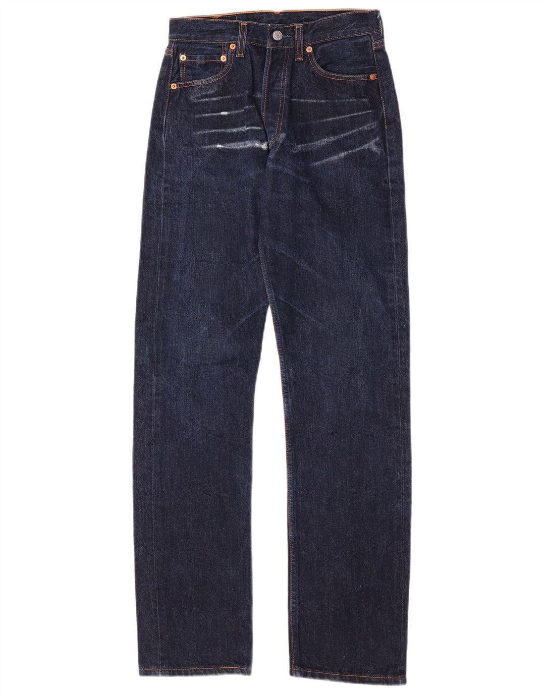 Levi's Mens 501 Straight Jeans W28 L34 Navy Blue Cotton