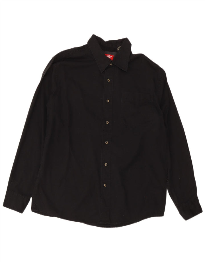 Wrangler Mens Shirt Medium Black Cotton
