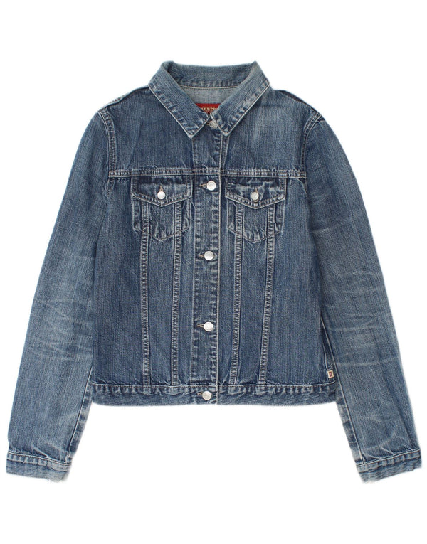 Carrera Womens Denim Jacket UK 12 Medium Blue Cotton