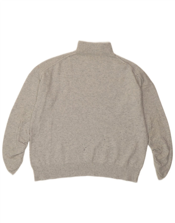MINT VELVET Womens Turtle Neck Jumper Sweater UK 14 Medium Grey Flecked