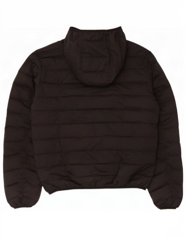 Diesel Mens Hooded Padded Jacket UK 42 XL Black Polyester