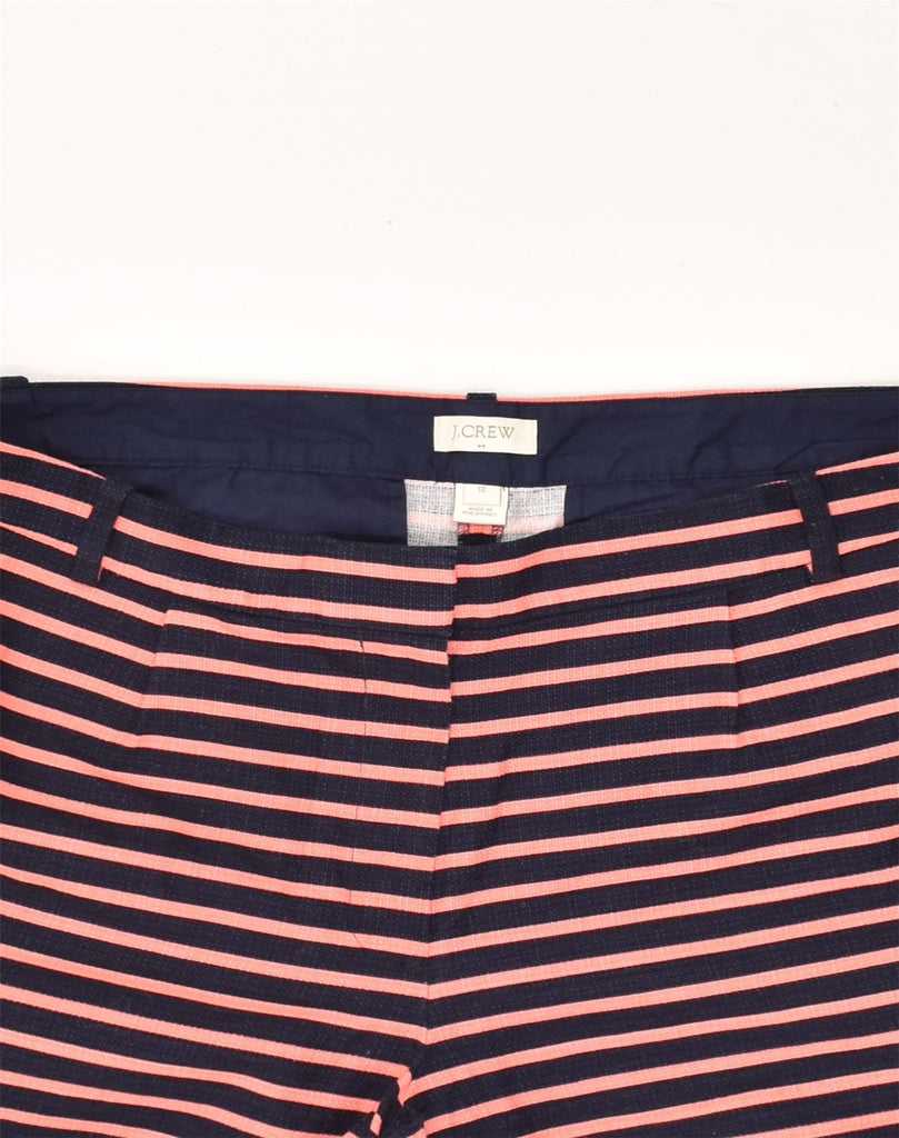 J. CREW Womens Chino Shorts US 12 Large W34 Navy Blue Striped Cotton | Vintage J. Crew | Thrift | Second-Hand J. Crew | Used Clothing | Messina Hembry 