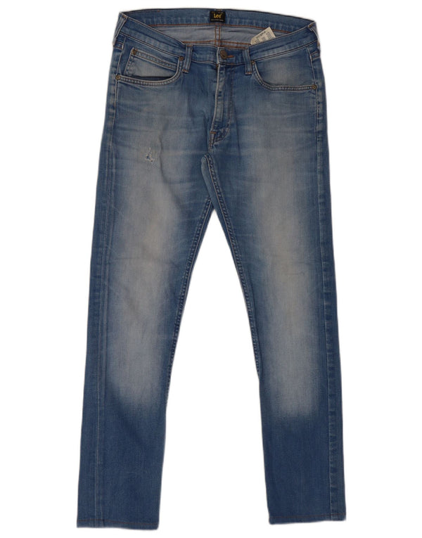 Lee Mens Luke Tapered Slim Jeans W31 L32 Blue Cotton