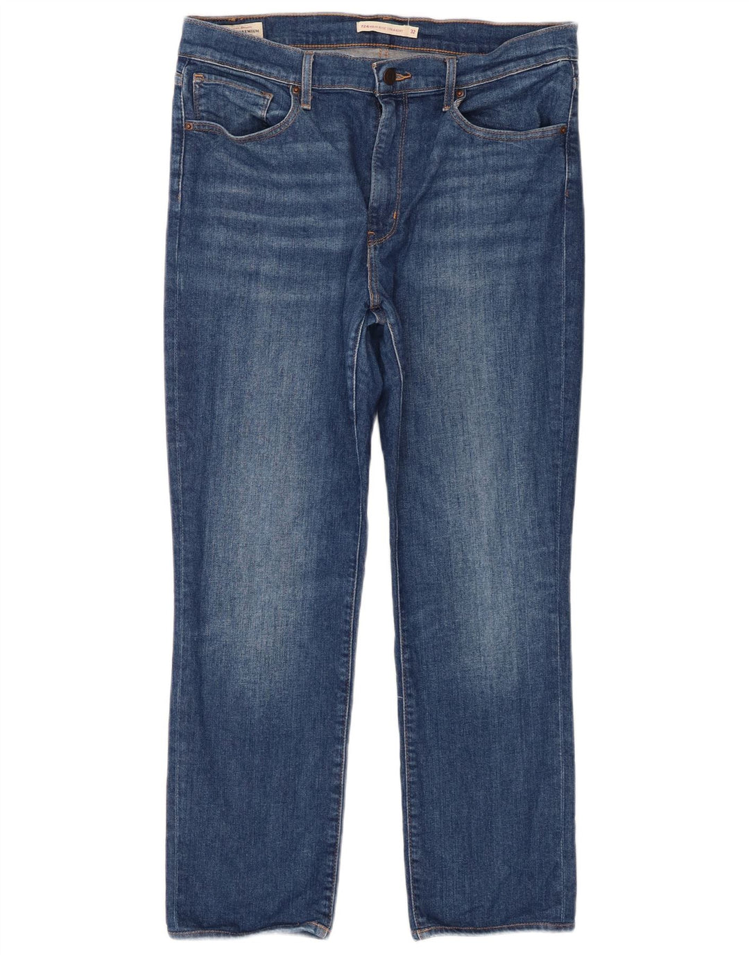 Levi's Womens 724 High Rise Straight Jeans W32 L26 Blue