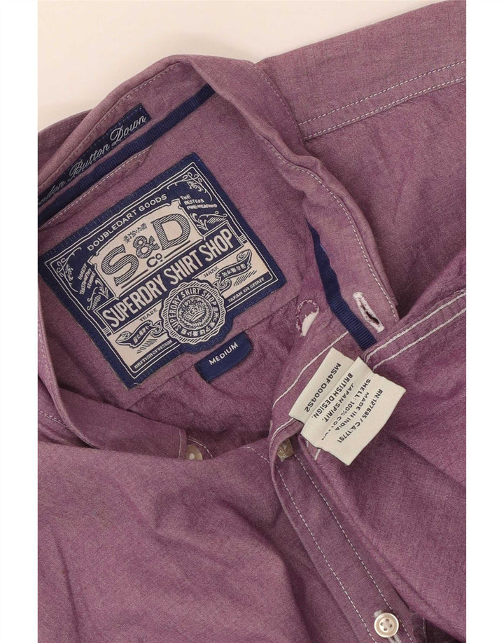 Superdry Mens Shirt Medium Purple Cotton