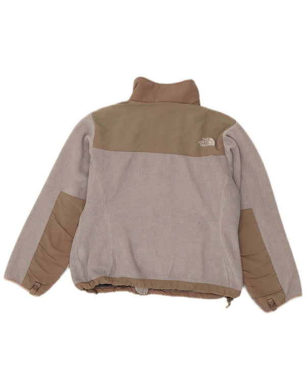 The North Face Womens Polartec Fleece Jacket UK 10 Small Grey Colourblock