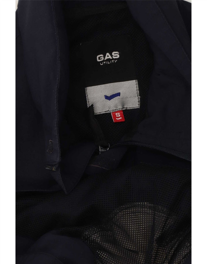 Gas Mens Utility Jacket UK 36 Small Navy Blue Polyester