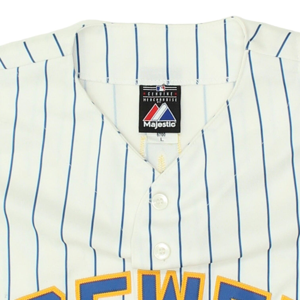 Milwaukee Brewers Ryan Braun Majestic Mens White Baseball Jersey | MLB Sports | Vintage Messina Hembry | Thrift | Second-Hand Messina Hembry | Used Clothing | Messina Hembry 