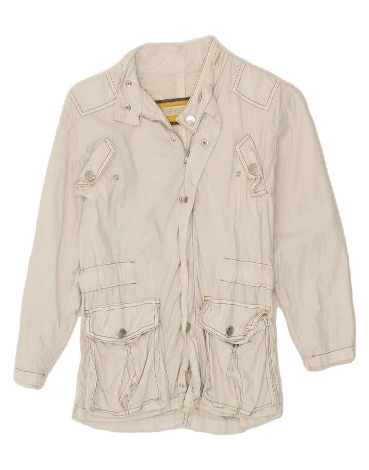 GF FERRE Boys Graphic Utility Jacket 7-8 Years White Cotton Vintage GF Ferre and Second-Hand GF Ferre from Messina Hembry 