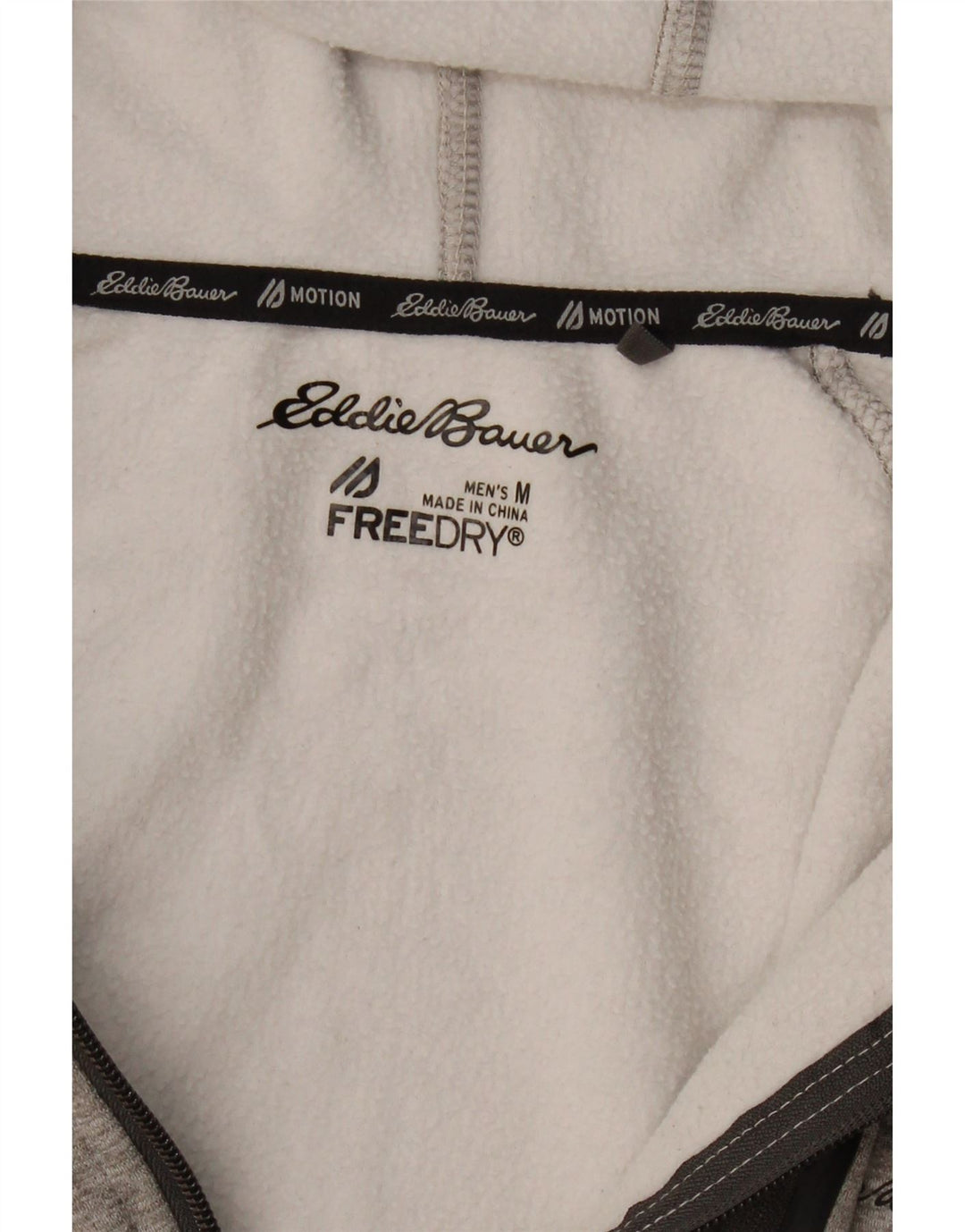 EDDIE BAUER Mens Zip Hoodie Sweater Medium Grey Polyester Vintage Eddie Bauer and Second-Hand Eddie Bauer from Messina Hembry 