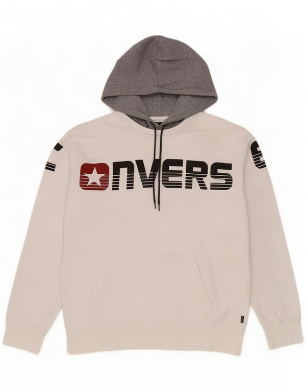 Converse Womens Chuck Taylor Hoodie Jumper UK 14 Medium White Colourblock