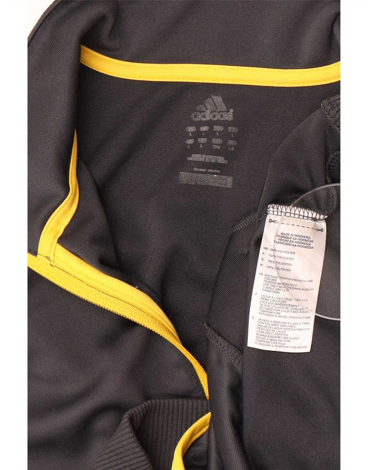 Adidas Mens Climalite Tracksuit Top Jacket Large Grey Colourblock Polyester