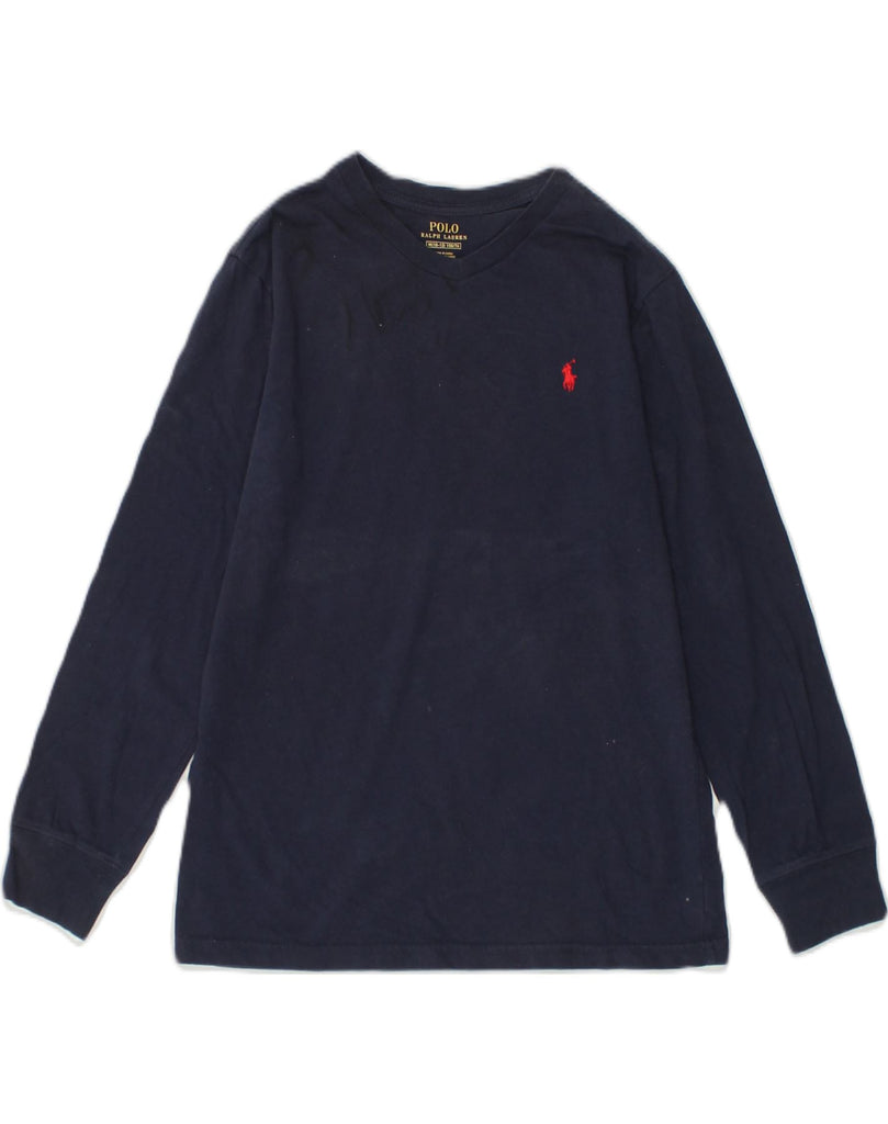 POLO RALPH LAUREN Boys Top Long Sleeve 10-11 Years Medium  Navy Blue | Vintage Polo Ralph Lauren | Thrift | Second-Hand Polo Ralph Lauren | Used Clothing | Messina Hembry 