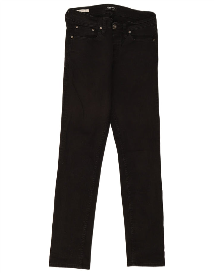 Jack & Jones Mens Tim Slim Jeans W29 L30 Black Cotton