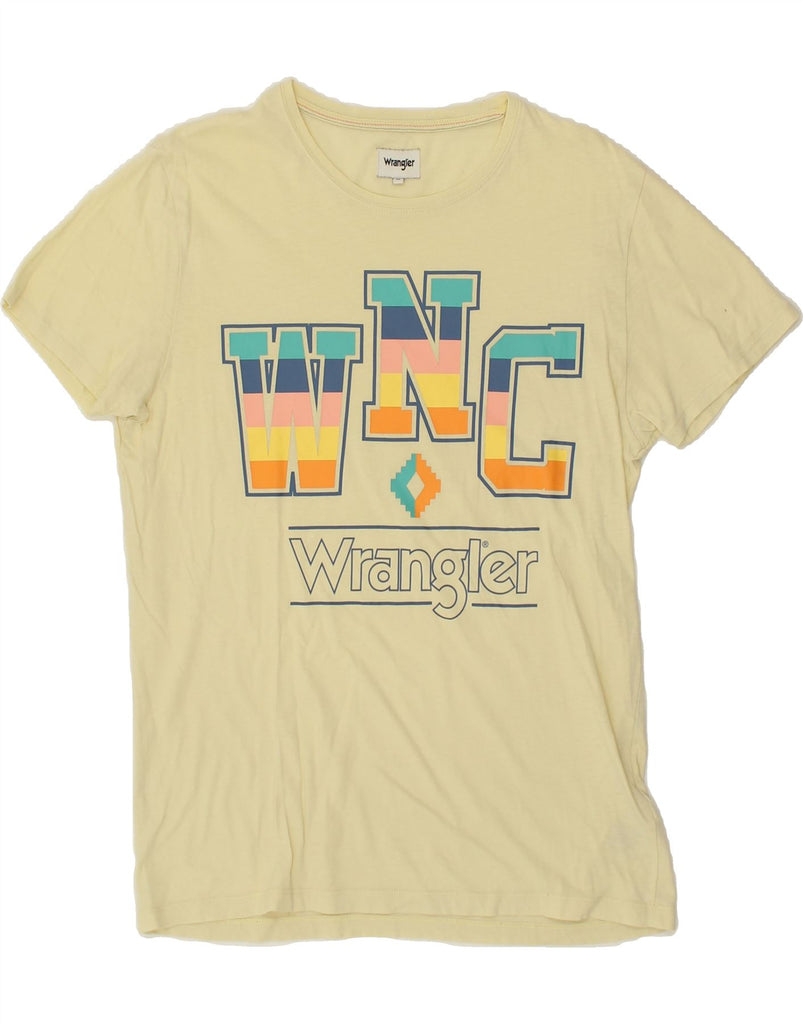 WRANGLER Mens Graphic T-Shirt Top Medium Yellow Cotton | Vintage Wrangler | Thrift | Second-Hand Wrangler | Used Clothing | Messina Hembry 