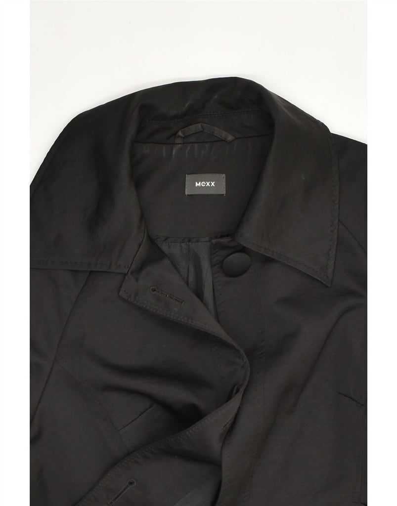 MEXX Womens Crop 3 Button Blazer Jacket UK 14 Medium Black Polyester | Vintage Mexx | Thrift | Second-Hand Mexx | Used Clothing | Messina Hembry 