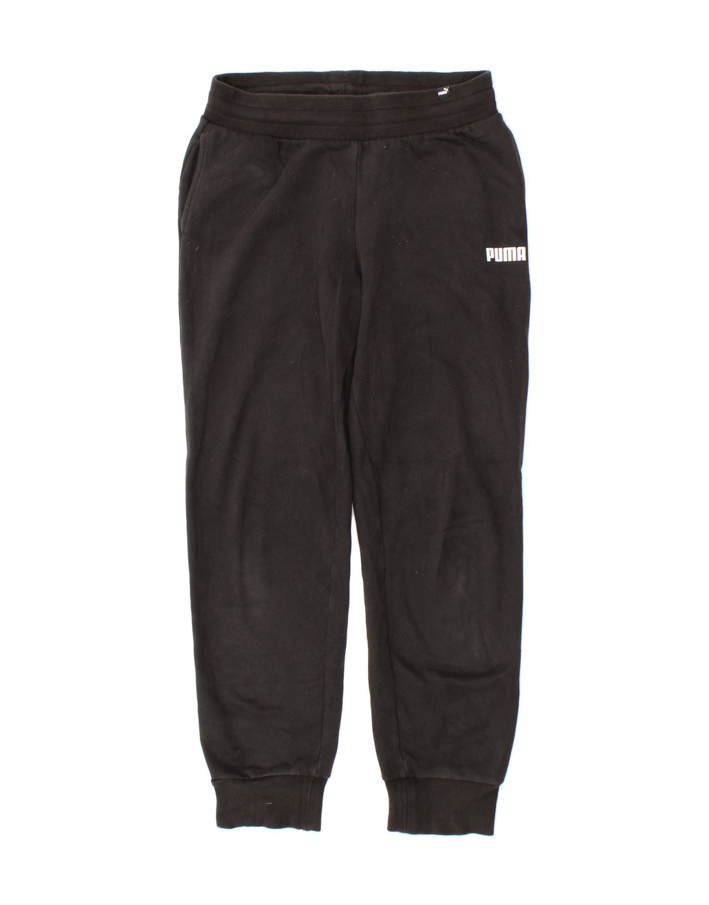 PUMA Womens Tracksuit Trousers Joggers UK 8 Small Black Vintage Second Hand Clothing Online Messina Hembry