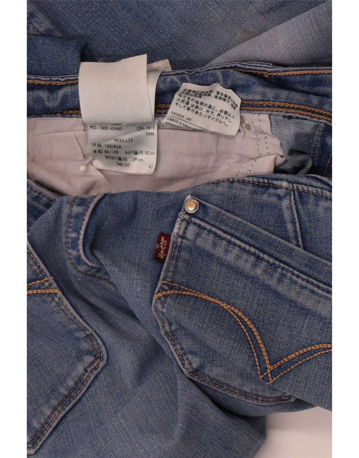 Levi's Womens Low Waist Straight Jeans W32 L32 Blue Cotton