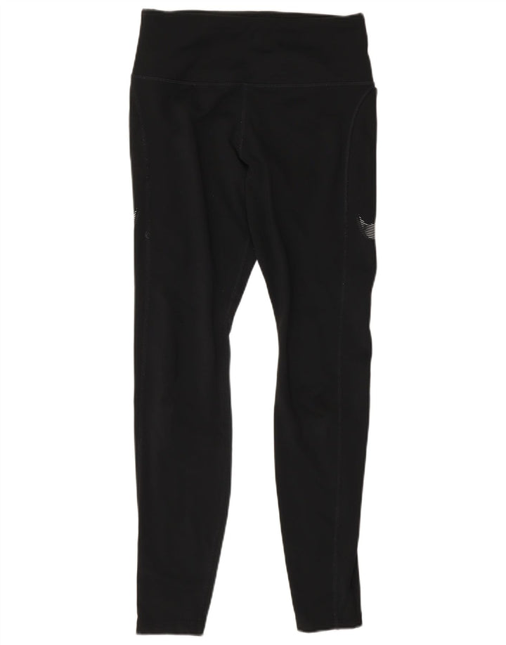 Nike Womens Dri Fit Leggings UK 8 Small Black Colourblock Polyester