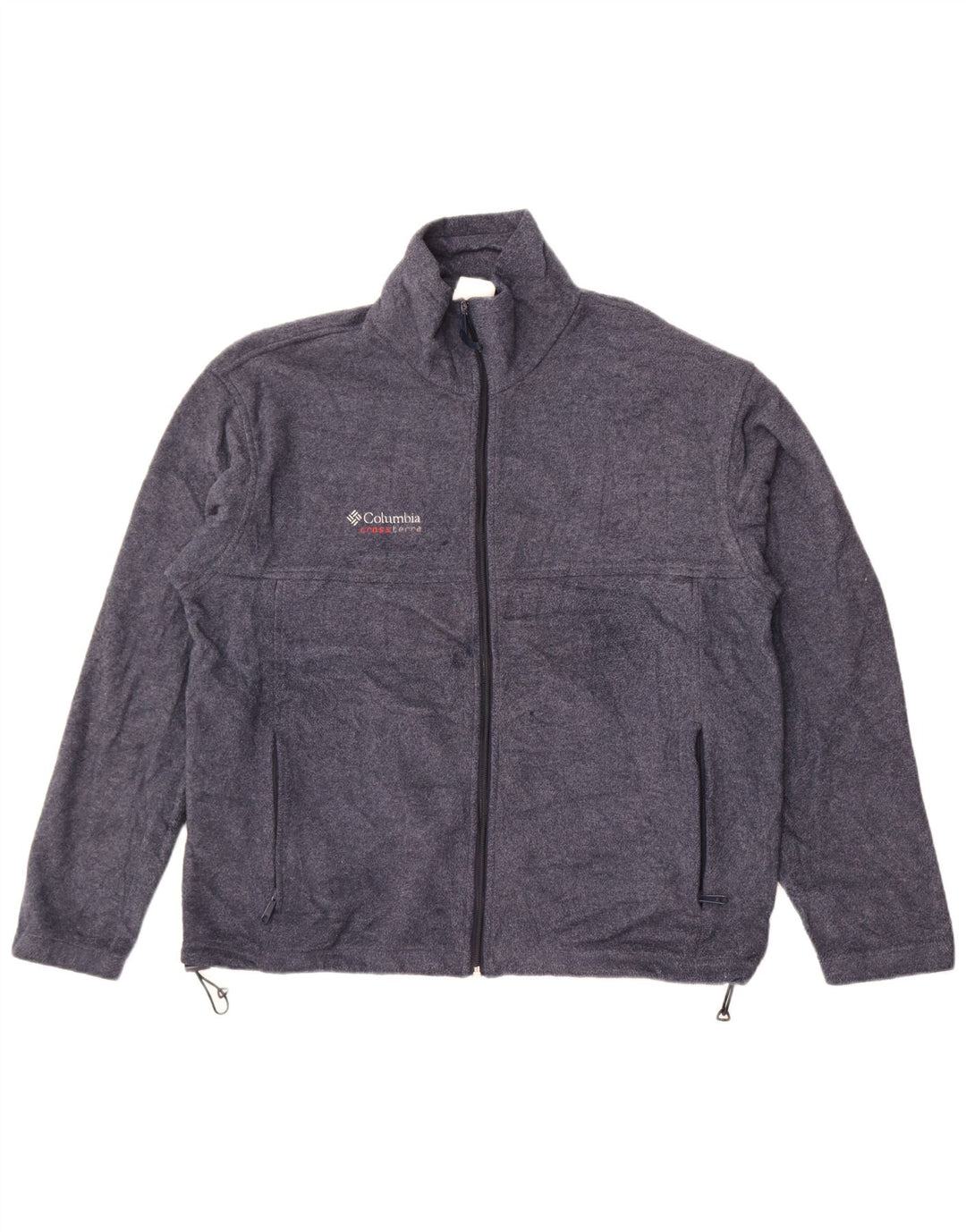 Columbia Mens Fleece Jacket UK 40 Large Navy Blue Polyester