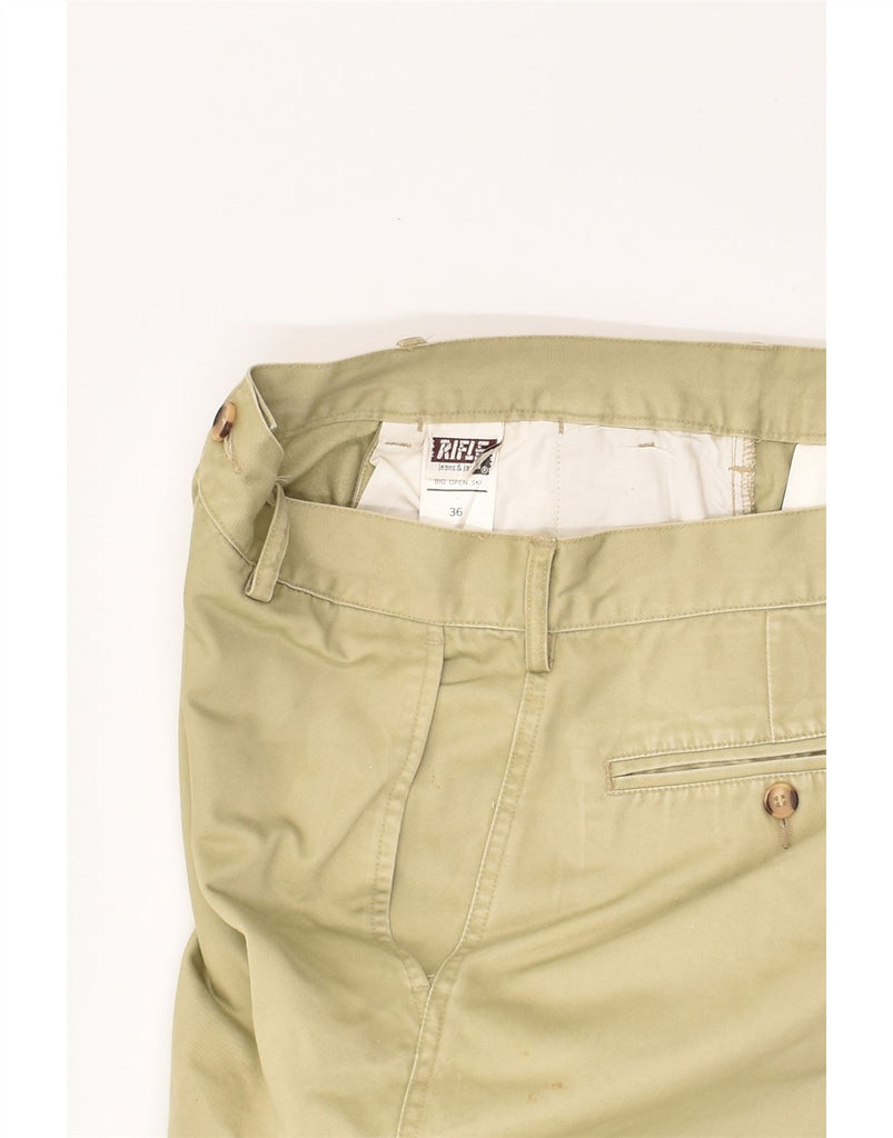 RIFLE Mens Tapered Chino Trousers W36 L31  Beige Cotton | Vintage Rifle | Thrift | Second-Hand Rifle | Used Clothing | Messina Hembry 