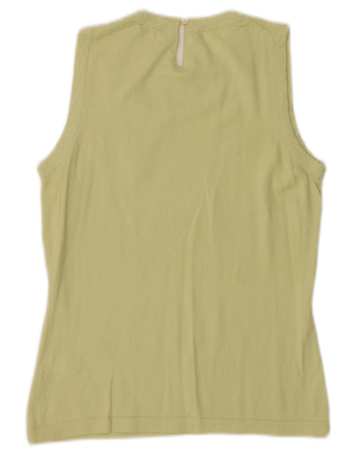 BANANA REPUBLIC Womens Vest Top UK 10 Small Green Silk