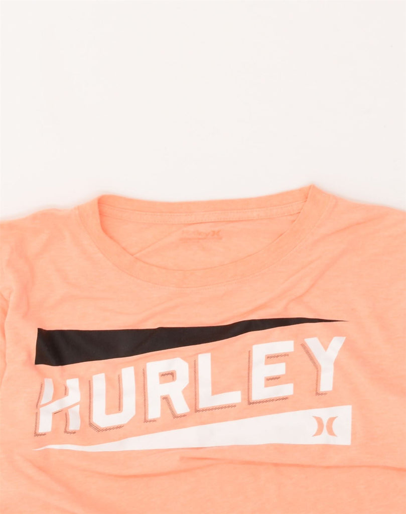 HURLEY Mens Graphic T-Shirt Top Small Orange Cotton | Vintage Hurley | Thrift | Second-Hand Hurley | Used Clothing | Messina Hembry 