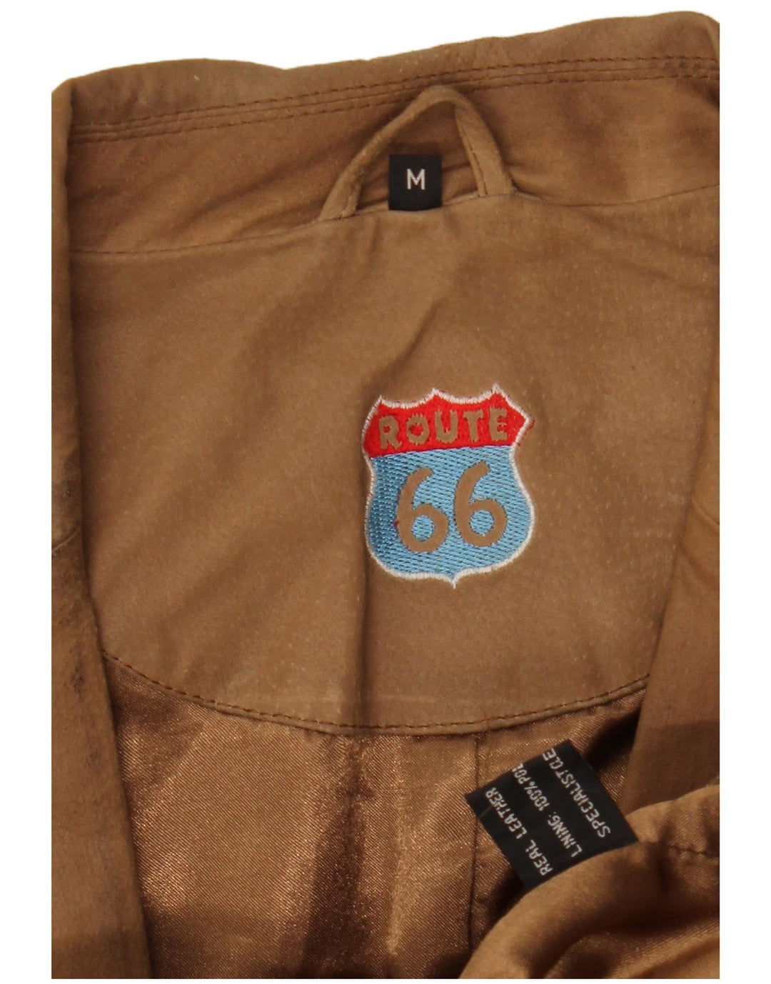 Route 66 Mens 2 Button Leather Blazer Jacket UK 38 Medium Brown