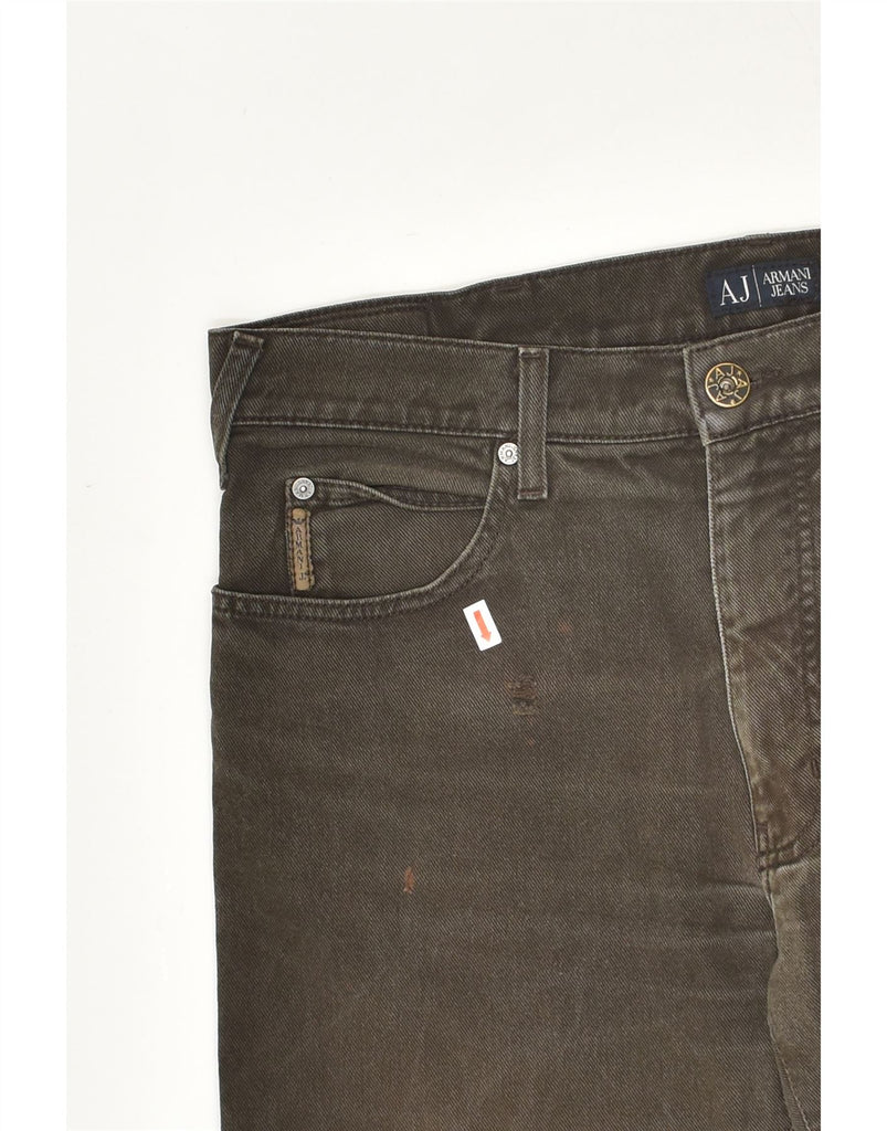 ARMANI Mens Straight Jeans W34 L26 Brown Cotton | Vintage Armani | Thrift | Second-Hand Armani | Used Clothing | Messina Hembry 